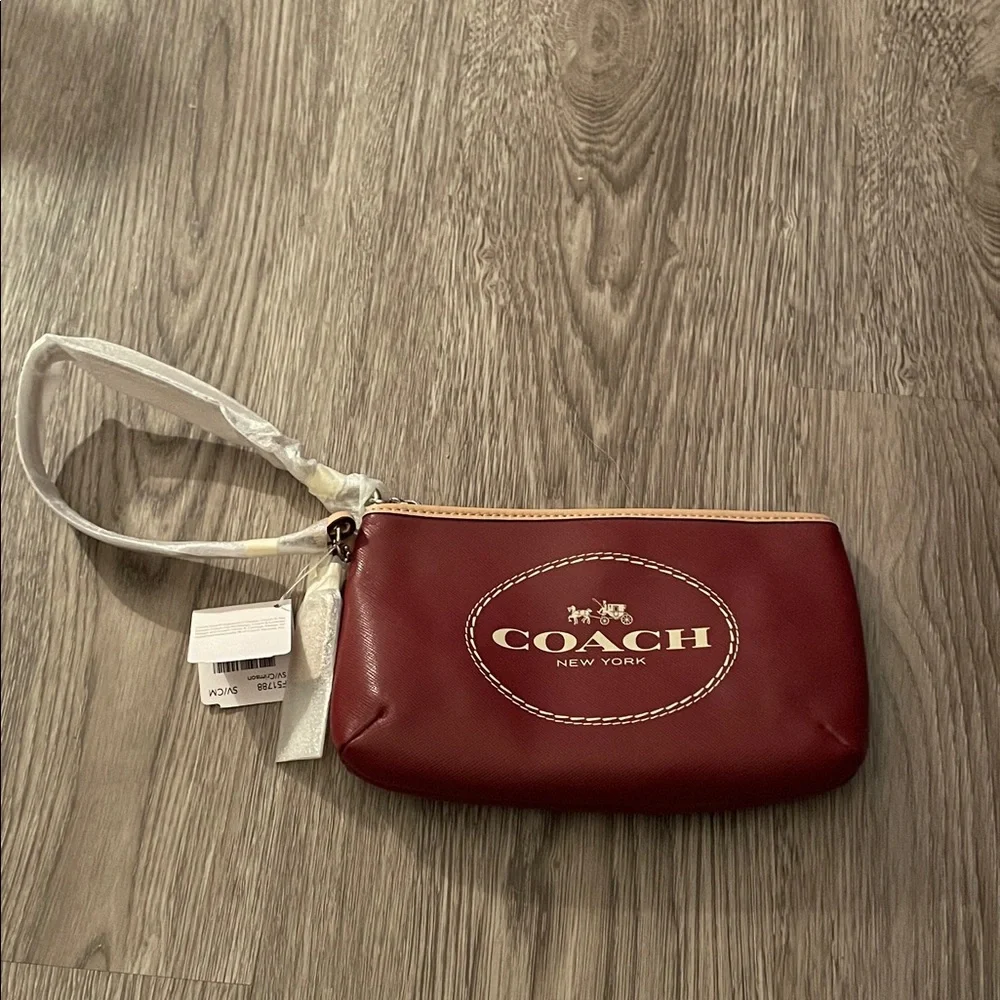 Coach Burgundy Wristlet Clutch - Picture 6 of 6
